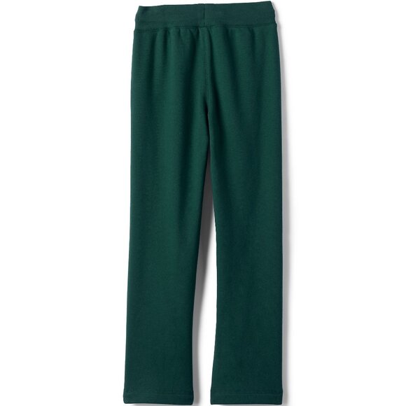 NWT Lands' End Girls Sweatpants Evergreen Dark Green Fleece Pants size M size L - Picture 2 of 8